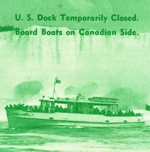 Vtg 1950s Maid of the Mist Niagara Falls Tourist Boat Ride Flyer New Yor... - £13.47 GBP