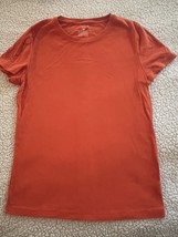 Jones New York top Large orange sport stretch womens classic pullover tee - $12.00