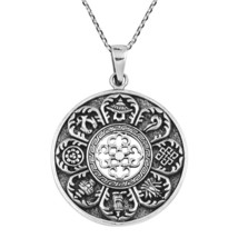Ancient Tibetan Amulet Sterling Silver Necklace - £39.57 GBP