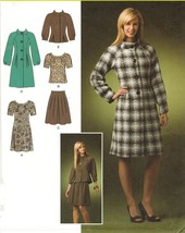 Misses Career Office Work Pleated Coat Jacket Dress Top Skirt Sew Pattern 4-12 - £11.70 GBP