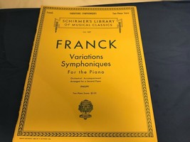 Schirmer’s Library of Musical Classics For Piano Franck Variations Symphoniques  - £7.97 GBP
