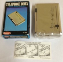 Vintage Eagle Telephone Index With Memo Holder Beige NOS In Box TY 727 - $29.65