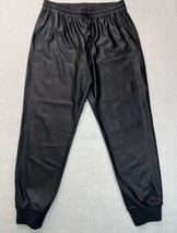 Maison D’ Amelie Women’s Size Medium Jogger Black Faux Leather Pants - £23.06 GBP
