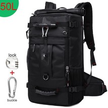 50L Waterproof Durable Travel Backpack Men Women Multifunction 17.3 Laptop Backp - £49.54 GBP