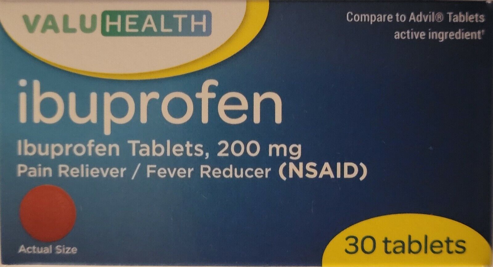 Ibuprofen 200 mg Pain Relief Fever Reducer 30 Tablets - $3.46