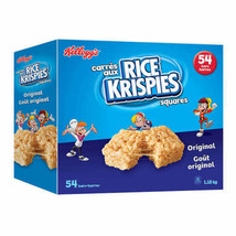 Box of 54 Kellogg&#39;s Rice Krispies Squares, 22 g /0.77 oz Each Bar- Free ... - $30.00