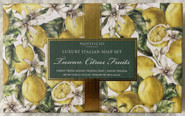 Hopificio Italian Soap Citrus Fruits Set 3 Bars 5.2oz Each Finest Triple Milled - £11.97 GBP