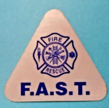 F.A.S.T. Firefighter Assisted Search Team Reflective Triangle Helmet Decal -Blue - £3.05 GBP