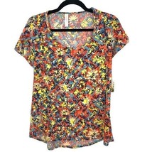 LuLaRoe Red Yellow Disney Mickey Mouse Classic T Shirt Size XXS NWT - $21.77