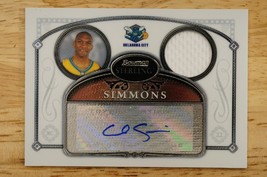 2006-07 Bowman Sterling Basketball Card Cedric Simmons #99 Autograph Jersey - £7.95 GBP