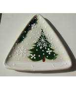 EXPRESSLY YOURS Triangle Shaped  Plate Tree Fir Snowflake Christmas 2000... - $14.99