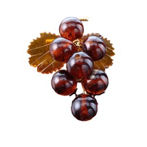 Russian Baltic Amber Grape Cluster Brooch - £73.98 GBP