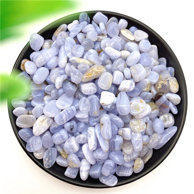50g Natural Blue Lace Agate Blue Chalcedony Gravel Purple Agates Beads Chakra - £12.15 GBP