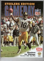Dec 2 2001 Minnesota @ Pittsburgh Steelers Program Randy Moss 8-144-1 TD - £15.56 GBP