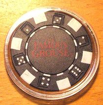 (1) Grouse Scotch Whisky Poker Chip Golf Ball Marker - Black - $8.95