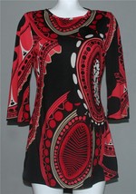 I.N.C. Abstract Paisley Medallion Long Top / Short Dress Bell Sleeves Wm... - $24.99