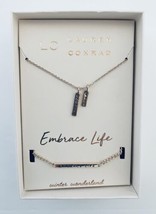Embrace Life Lauren Conrad Necklace Bracelet Rose Gold Bar Winter Wonderland LC - £19.68 GBP