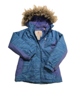 FREE COUNTRY - Girls Youth Blue Winter Jacket Fake-Fur Hood Trim-Medium ... - £13.86 GBP