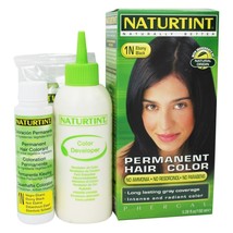 Naturtint Permanent Hair Colorant 1N Ebony Black, 4.5 Ounces - £15.28 GBP