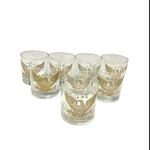 8 Vintage Glasses Bicentennial Golden Eagle 1776  1976 Whiskey Anchor Ho... - $70.28