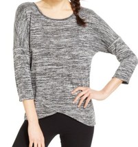 allbrand365 designer Womens Split Hem Pattern Pullover, X-Small, Black - £23.59 GBP
