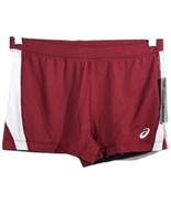 Asics Burgundy Womens Volleyball Shorts Size M Medium Maroon Cardinal Red - $639.14 MXN