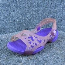 Crocs Girls Slip-On Shoes Purple Synthetic Slip On Size T 8 Medium - £17.06 GBP