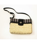 Woven Straw and Plaid Shoulder Bag SKU G037 - $276.07 MXN