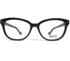 Liu Jo Eyeglasses Frames LJ2666 001 Black Crystals Cat Eye 53-16-135 - $27.75