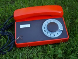 VINTAGE SOVIET CZECHOSLOVAKIA ROTARY DIAL PHONE TELEPHONE TESLA - $52.41