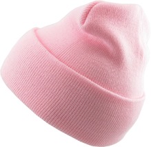 Thick Beanie Skull Cap Winter Cuffed Ski Knit Hat Color Pink - $20.52 CAD