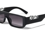 Dweebzilla Slim Sleek Metal Jaguar Cut Out Retro Rectangular Sunglasses ... - $14.65