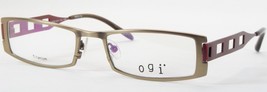 Ogi 5207 1088 Antique Matte Gold / Red Eyeglasses Glasses Titanium 50-18-142mm - $77.60