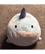 Squishmallow Wally the Blue Narwhal Plush 12&quot; Kellytoy Whale Unicorn No ... - $253.71 MXN