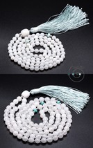 TWO 108 mala beads for meditation with partner, snow quartz, individuall... - £58.47 GBP