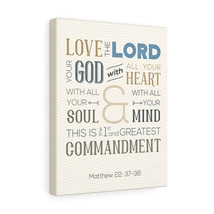   Love The Lord Matthew 22:37-38 Bible Verse Canvas Christian Wa - £60.93 GBP+