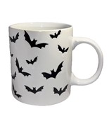 Halloween Coffee Cup Mug Oversized 12oz “Bats” Ceramic White/Black-NEW-S... - $343.94 MXN