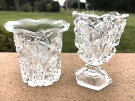 Toothpick Holders Pres Cit Marked McKee Glass Co Set of 2  Circa 1910 - $29.76