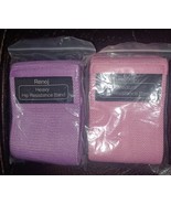 Renoj Hip Resistance Bands Medium &amp; Heavy Bands Pink &amp; Purple NEW IN BAG - $7.50