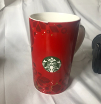2013 Starbucks Mug Tall Red Christmas Holiday Ornaments 16 oz Coffee Cup - £11.69 GBP