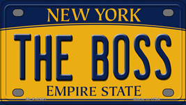 The Boss New York Novelty Mini Metal License Plate Tag - $14.95