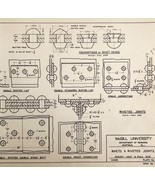 McGill University Rivets Joints 1965 Mechanical Drawing Print Engineerin... - $29.99