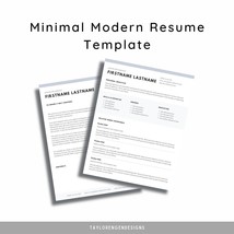 Modern Resume Template | Curriculum Vitae | Cover Letter | Job Application - £6.29 GBP