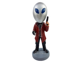 Custom Bobblehead Dude wearing a long space suit with a claw glove and a gun rea - £70.52 GBP