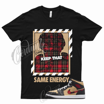 ENERGY T for 1 Mid Tartan Tan Black Red Plaid Shirt To Match Low High - £18.44 GBP+