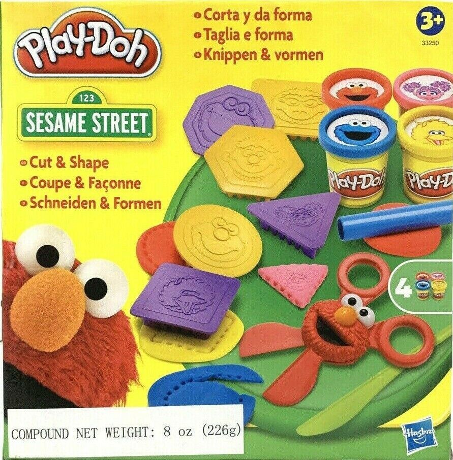 Primary image for Band NEW Sealed Sesame Street Play-Doh Cut and Make Shapes Elmo Shapes Hasbro