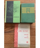 2 Vintage Girl Scout Handbook. 1940 HC, 1956 HC + Pamphlet - $5.43 CAD