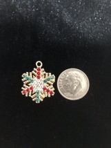 Decorative Snowflake Enamel Bangle Pendant charm Necklace Pendant Charm C23 - £10.61 GBP
