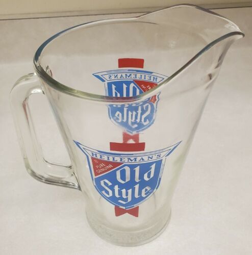 Primary image for Heileman's Old Style Beer G. Heileman Brewing Company Heavy Glass VTG Pitcher