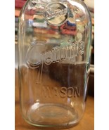 Vintage Samco Genuine Mason half gallon clear jar 9 by 4 inches rounded ... - £23.49 GBP